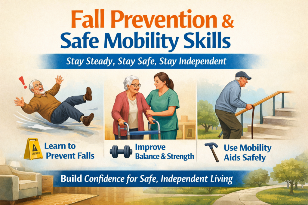 Fall Prevention & Safe Mobility Skills fall prevention and mobility skills guide